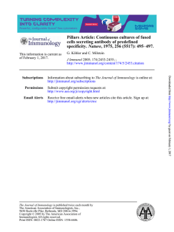 497. − , 1975, 256 (5517): 495 Nature specificity. cells secreting