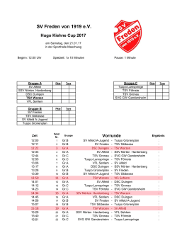 Hugo Kiehne Cup 2017 - SV Freden