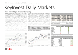 KeyInvest Daily Markets