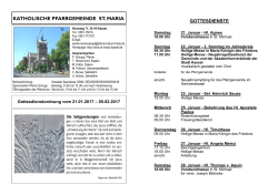 Gottesdienstordnung - St. Maria in Kassel