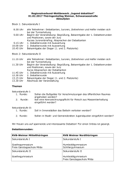 RVB Ablaufplan Schule - Goethegymnasium Weimar