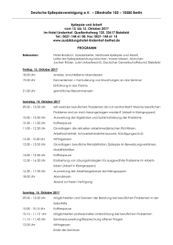 Seminarprogramm - Deutsche Epilepsievereinigung