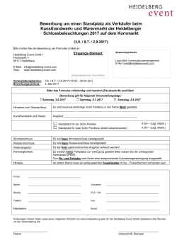 Bewerbungsformular Schlossbeleuchtung 2016 KHW