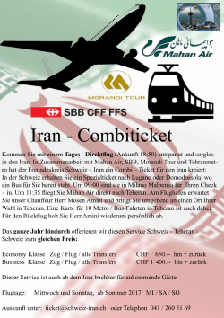 Iran - Combiticket - Freundeskreis Schweiz – Iran
