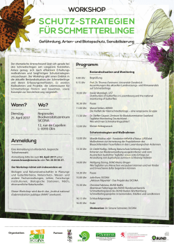 25. April 2017: Workshop Schutzstrategien für Schmetterlinge
