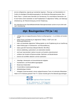dipl. Bauingenieur FH (w / m)