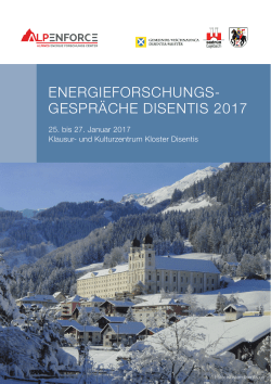 energieforschungs- gespräche disentis 2017