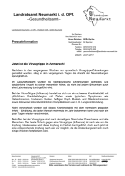 Jetzt ist die Virusgrippe in Anmarsch!