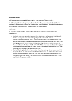 Dringliches Postulat