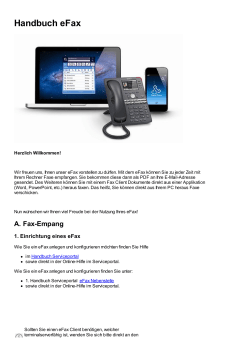 Handbuch eFax - Digital Phone