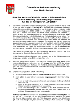 Auslegung Waehlerverzeichnis