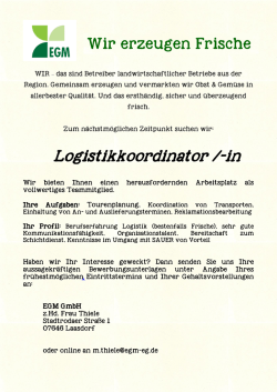 EGM_Stellenausschreibung-Logistikkordinator