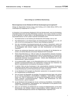 Drucksachen allgemein - Nieders&auml;chsischer Landtag