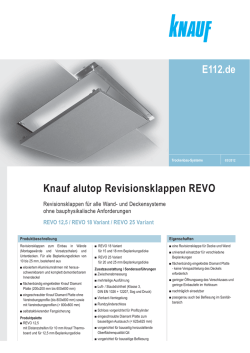 E112.de Knauf alutop Revisionsklappen REVO