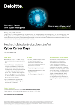 Hochschulstudent/-absolvent (m/w)