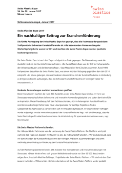Ein nachhaltiger Beitrag zur Branchenf&ouml;rderung