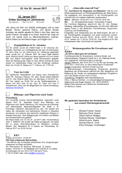 WochenFormat vom 22. bis 29.01.2017