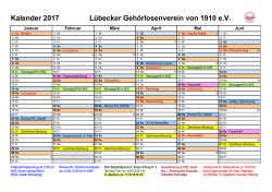Kalender 2017 - Lübecker Gehörlosenverein von 1910