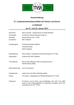 Ausschreibung LEM 2017 Damen und Herren