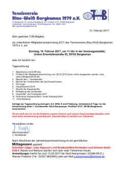Mittagessen geplant! - Tennisverein Blau