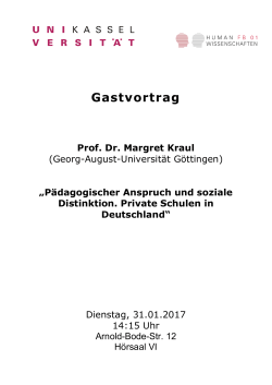 Gastvortrag - Universität Kassel