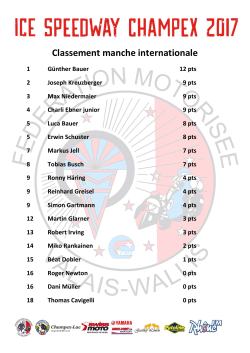Classement manche internationale - Ice