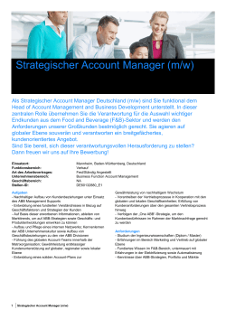 Strategischer Account Manager (m/w)