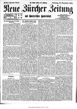 NZZ 12.11.1911, PDF: Der italienisch-türkische Krieg - ffm
