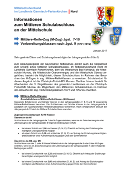 Informationen zum Mittleren Schulabschluss an der MS