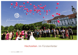 Hochzeiten - F&uuml;rstenfelder