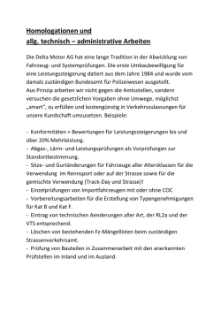 Homologationen - Delta
