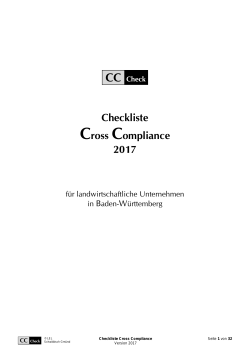 Checkliste Cross Compliance 2017