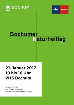 Veranstaltungsprogramm - VHS Bochum