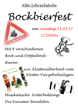 Bockbierfest Alte Schreibstube