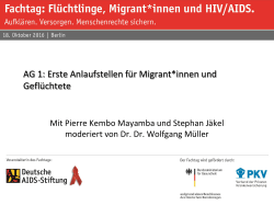 - FACHTAG Flüchtlinge, Migrant*innen und HIV / AIDS