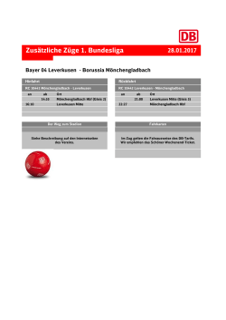28-01-2017 Zusätzliche Züge Erste Bundesliga Borussia