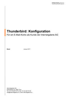 Thunderbird: Konfiguration