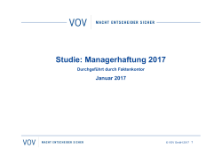 Studie Managerhaftung 2017 zum