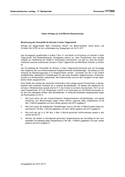 Drucksachen allgemein - Nieders&auml;chsischer Landtag