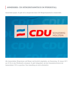 Ammersbek: CDU-Bürgerstammtisch im Pferdestall
