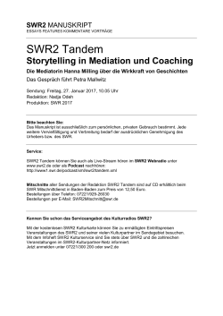 Storytelling in Mediation und Coaching