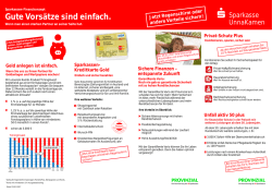 Gute Vors&auml;tze sind einfach. Wenn man einen starken Partner an