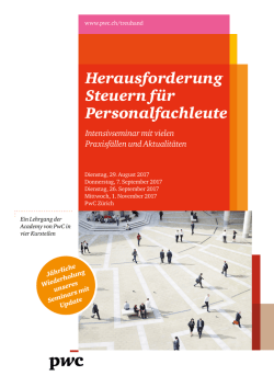 Herausforderung Steuern für Personalfachleute