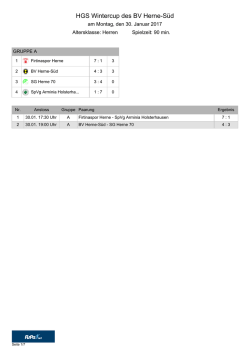 HGS Wintercup des BV Herne-S&uuml;d