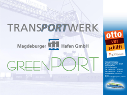 Terminal Trennungsdamm - Magdeburger Hafen GmbH