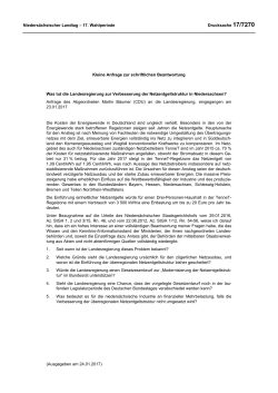 Drucksachen allgemein - Nieders&auml;chsischer Landtag