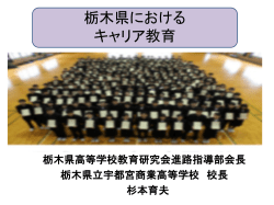 栃木県におけるキャリア教育（PDF:615KB）