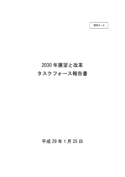 2030 年展望と改革 タスクフォース報告書