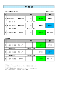 対 戦 表 - PAPIPO