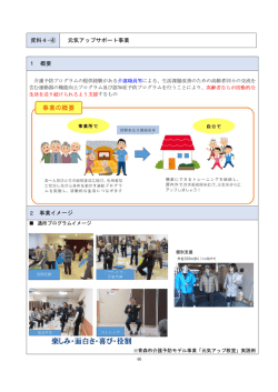資料4-④ 元気アップサポート事業 1 概要 2 事業イメージ